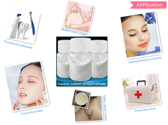 Poudre de verre bioactif au phosphosilicate de calcium et de sodium Actimins pour la sensibilité dentaire et la crème anti-vergetures CAS 65997-17-3