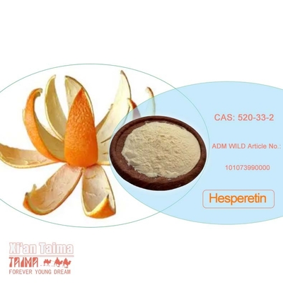 Poudre d'hespérétine à 98% Cas 520-33-2, hespérétine extraite d'écorces d'orange séchées