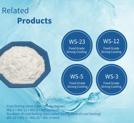 Produits cosmétiques gomme de menthe cristalline blanche Ws23 agent de refroidissement