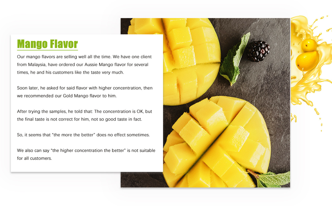 Saveur Mangue/Mangue Dorée/Série ICE Mangue pour E-liquide de Taima