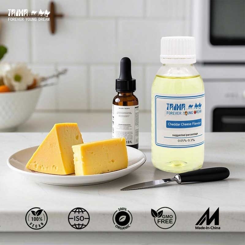 Saveur de fromage cheddar A Trésor concentré aromatisé aux produits laitiers Pour les produits laitiers et la pâtisserie Additif alimentaire de haute qualité