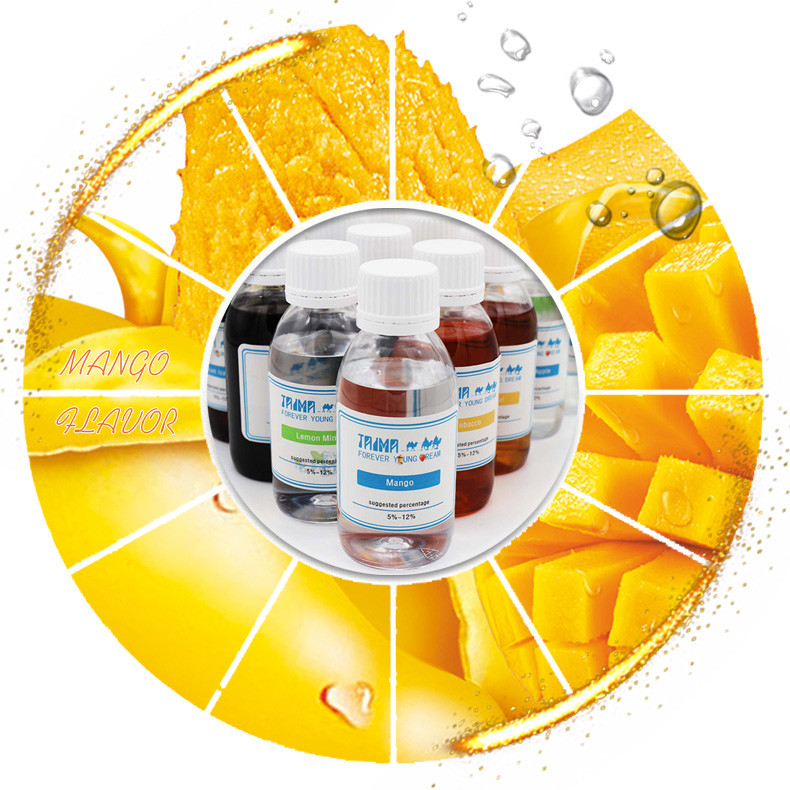 DIY PG/VG Base E-Liquid Concentré avec une saveur de mangue pure et une nicotine douce